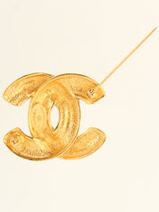 マトラッセステッチCCマークブローチ ゴールド