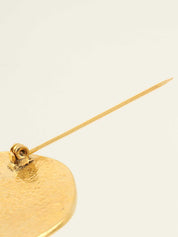 1994年製　ラウンドサンモチーフCCマークブローチ　ゴールド