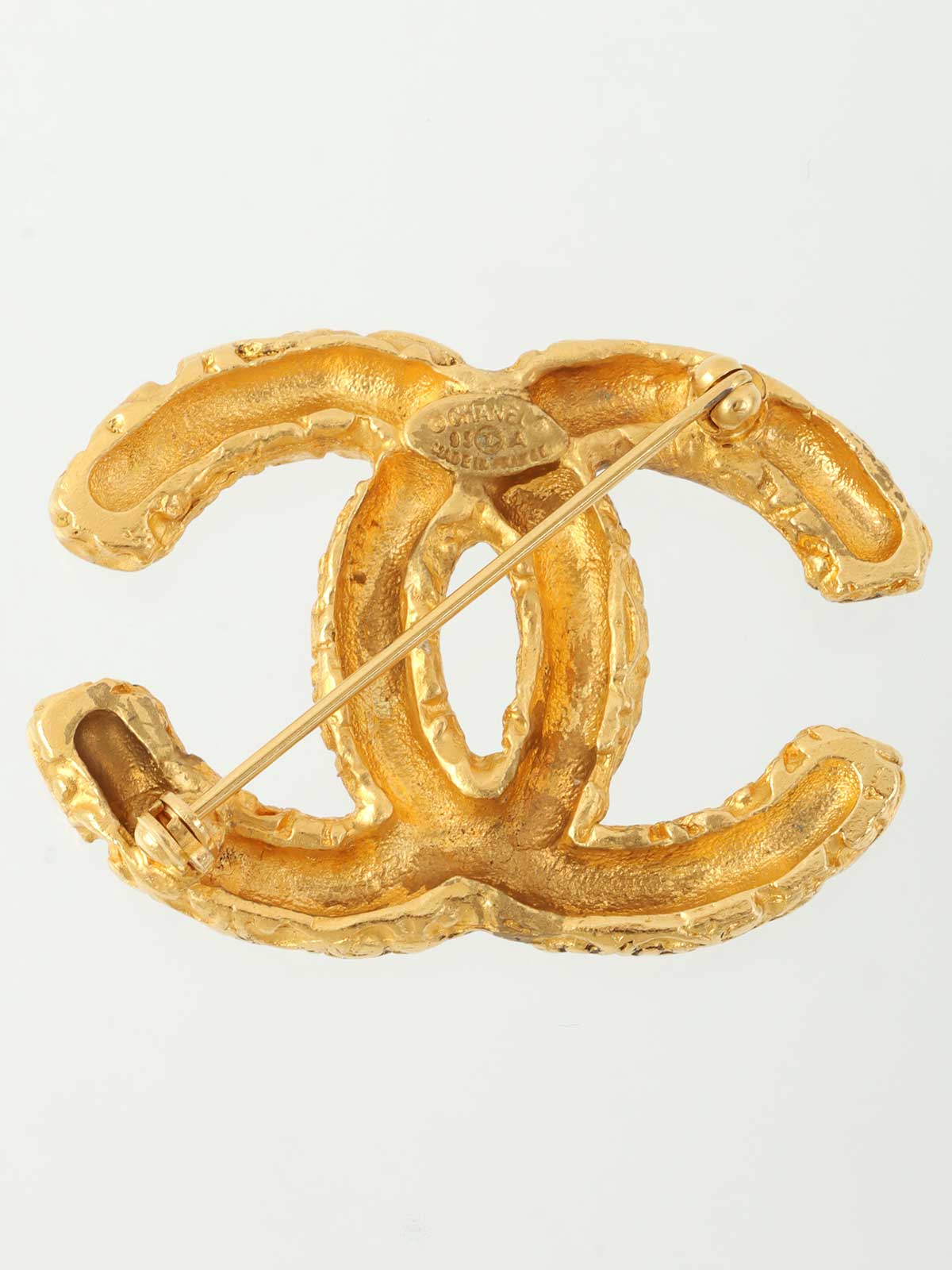 1993年製　デザインCCマークブローチ　ゴールド