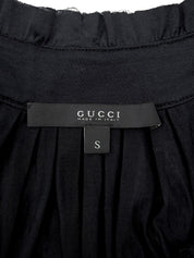 Cotton sleeveless top in black