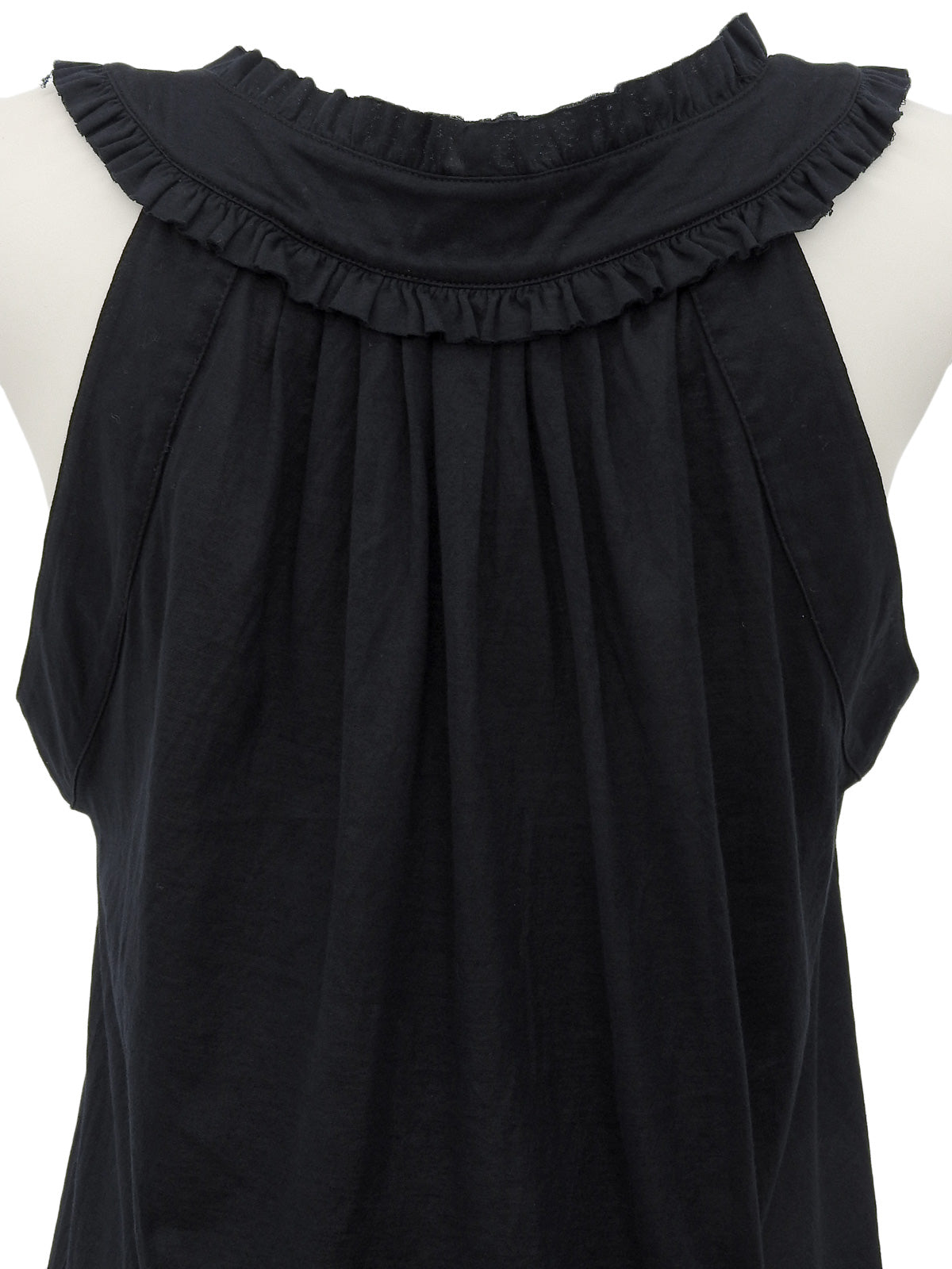 コットンノースリーブトップス ブラック