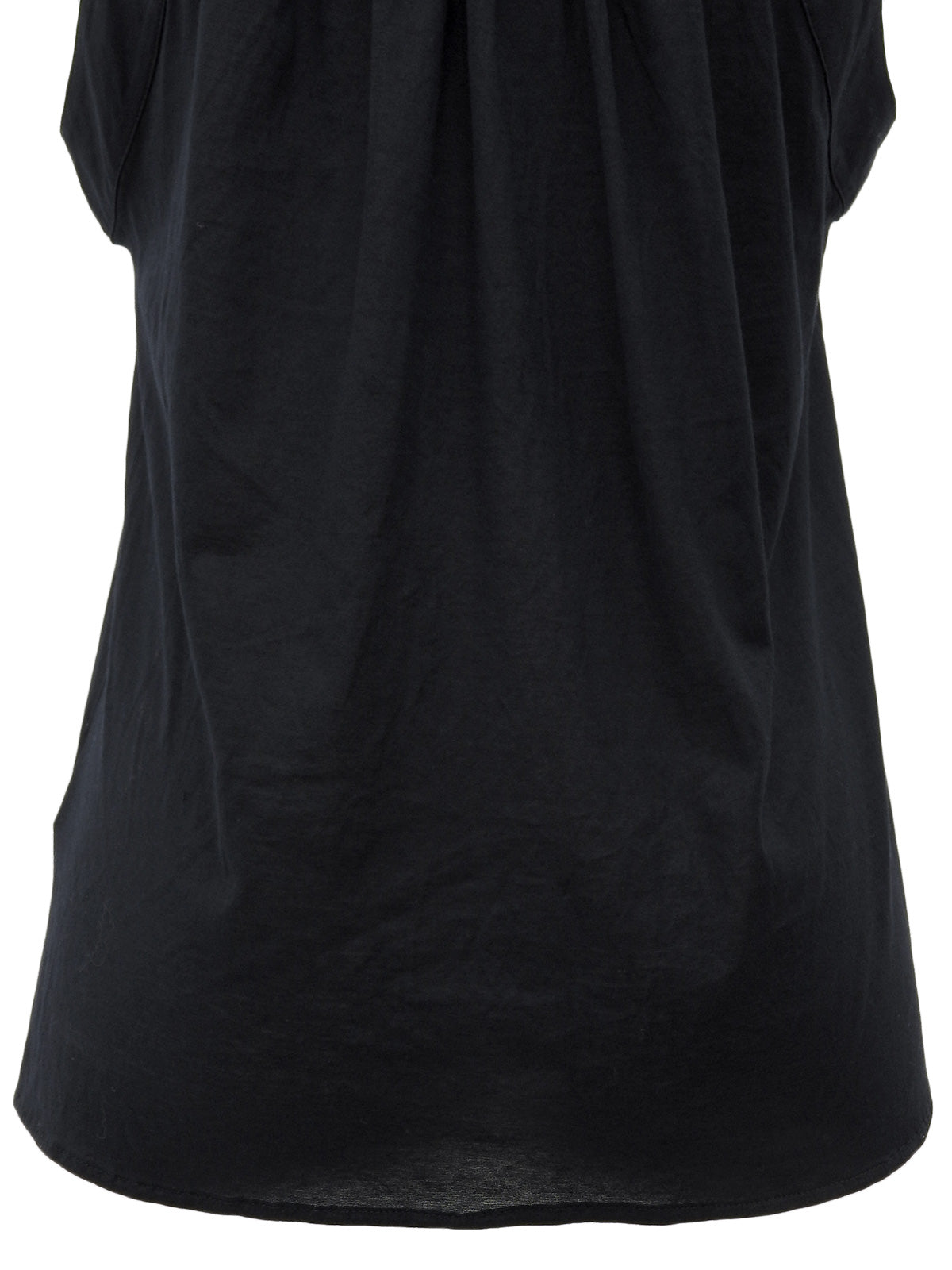 Cotton sleeveless top in black
