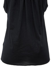 Cotton sleeveless top in black