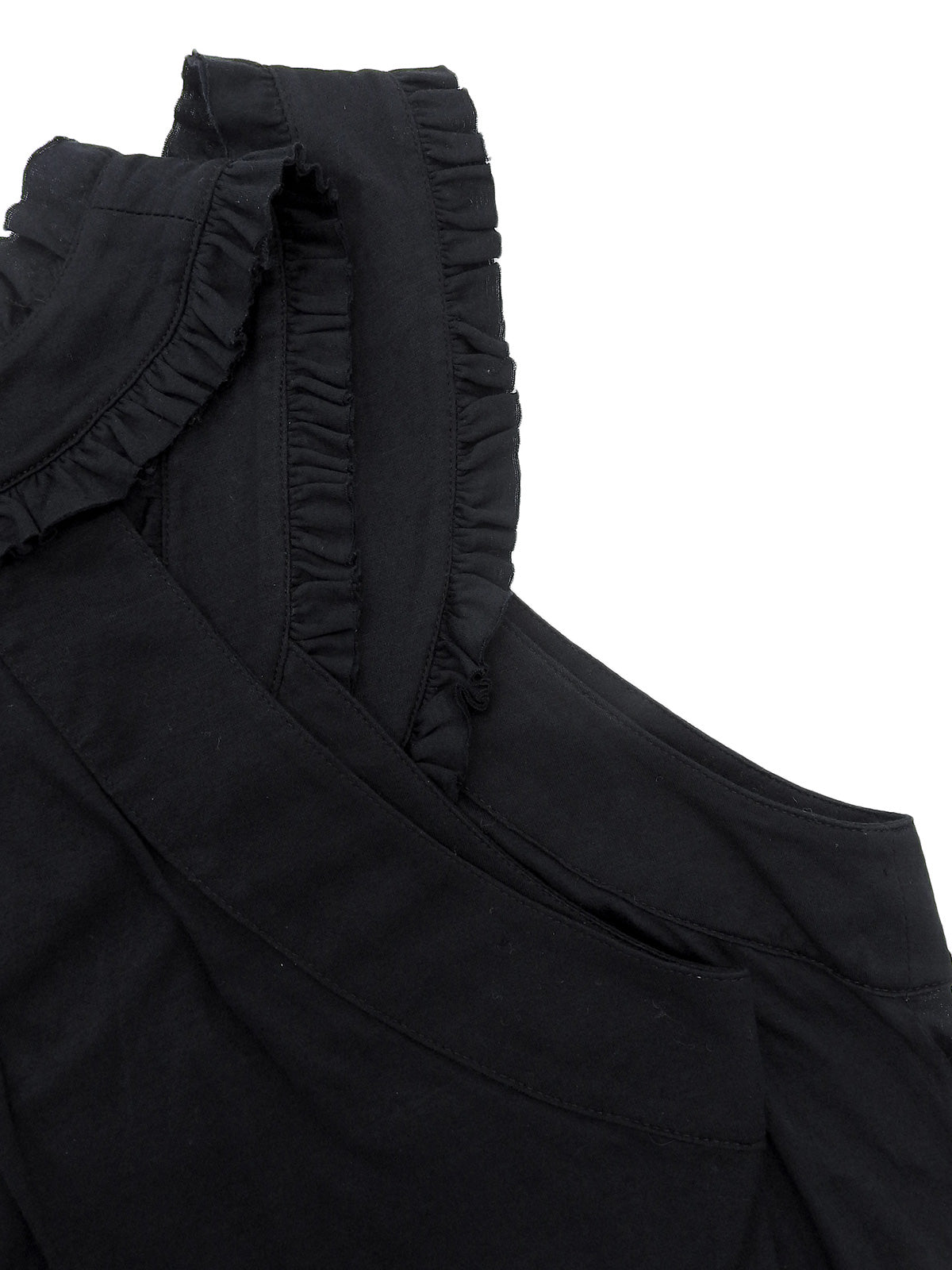 Cotton sleeveless top in black