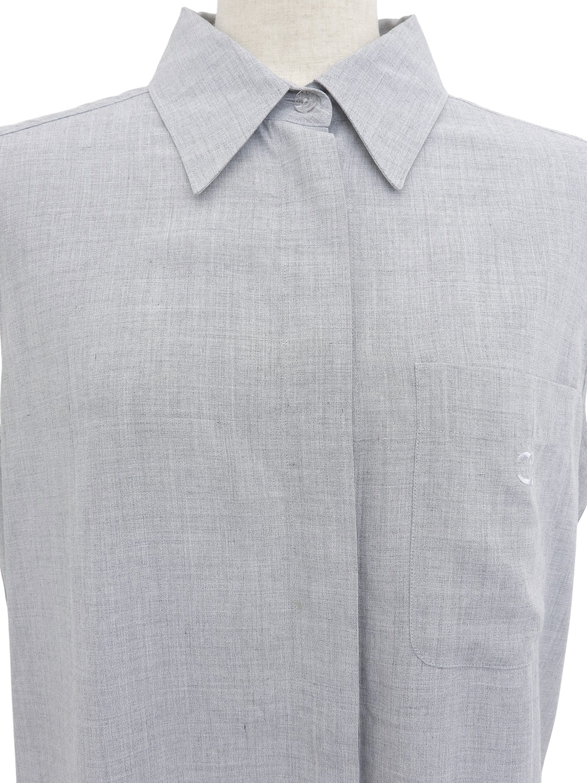 1999年製　CCステッチノースリーブシャツ　グレー