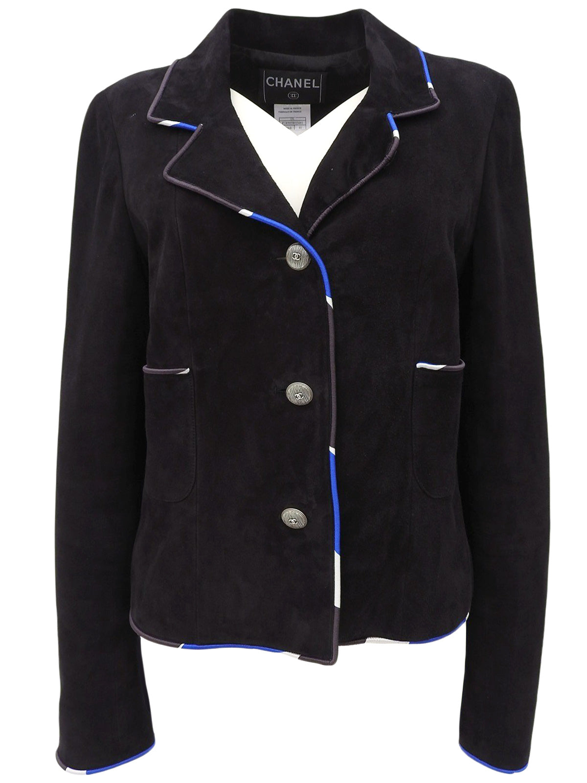 2005年製 スエードCCマークボタンジャケット ブラック