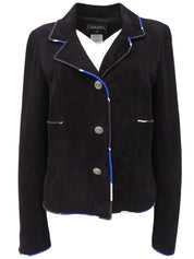 2005年製 スエードCCマークボタンジャケット ブラック