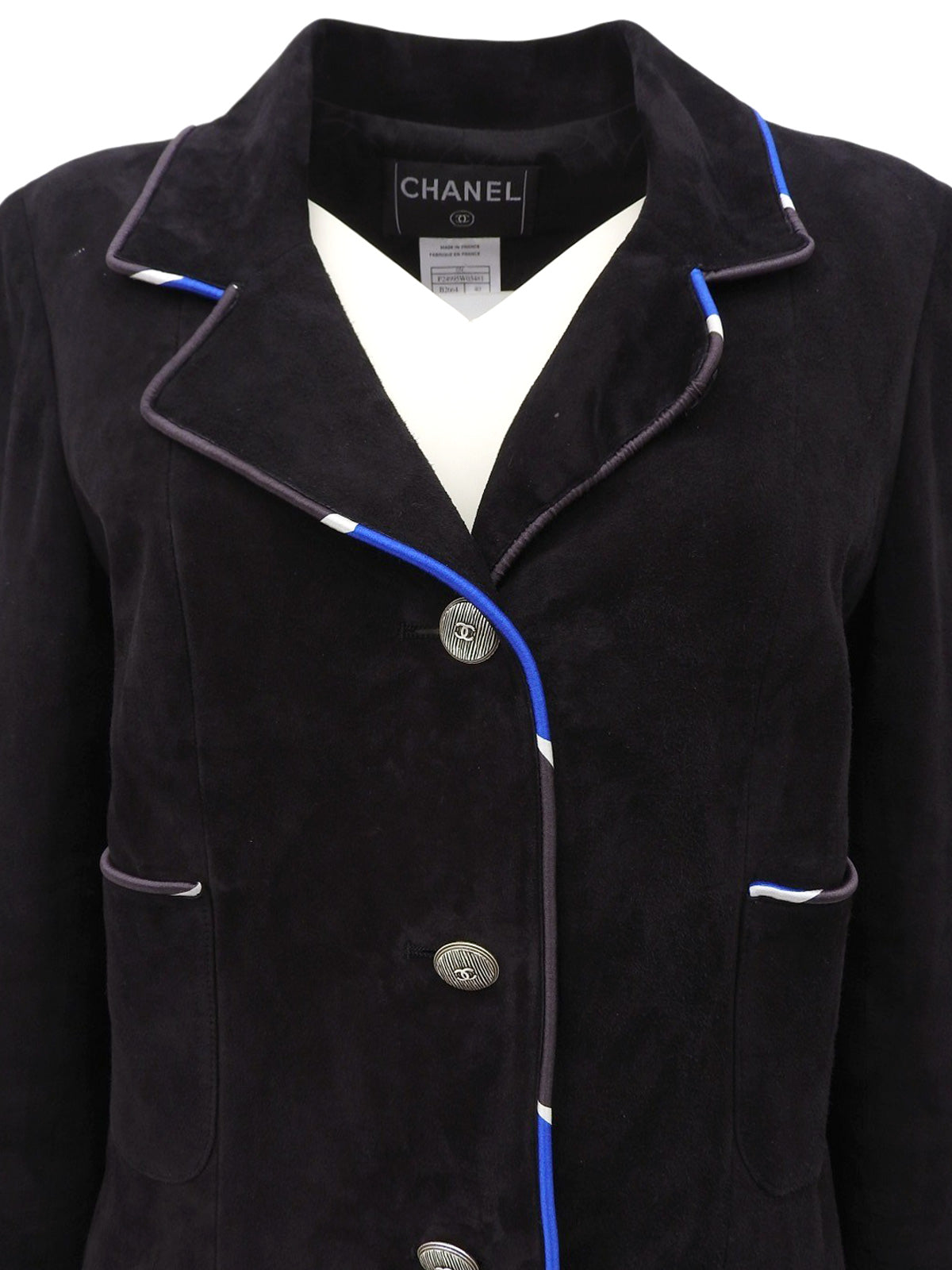 2005年製 スエードCCマークボタンジャケット ブラック