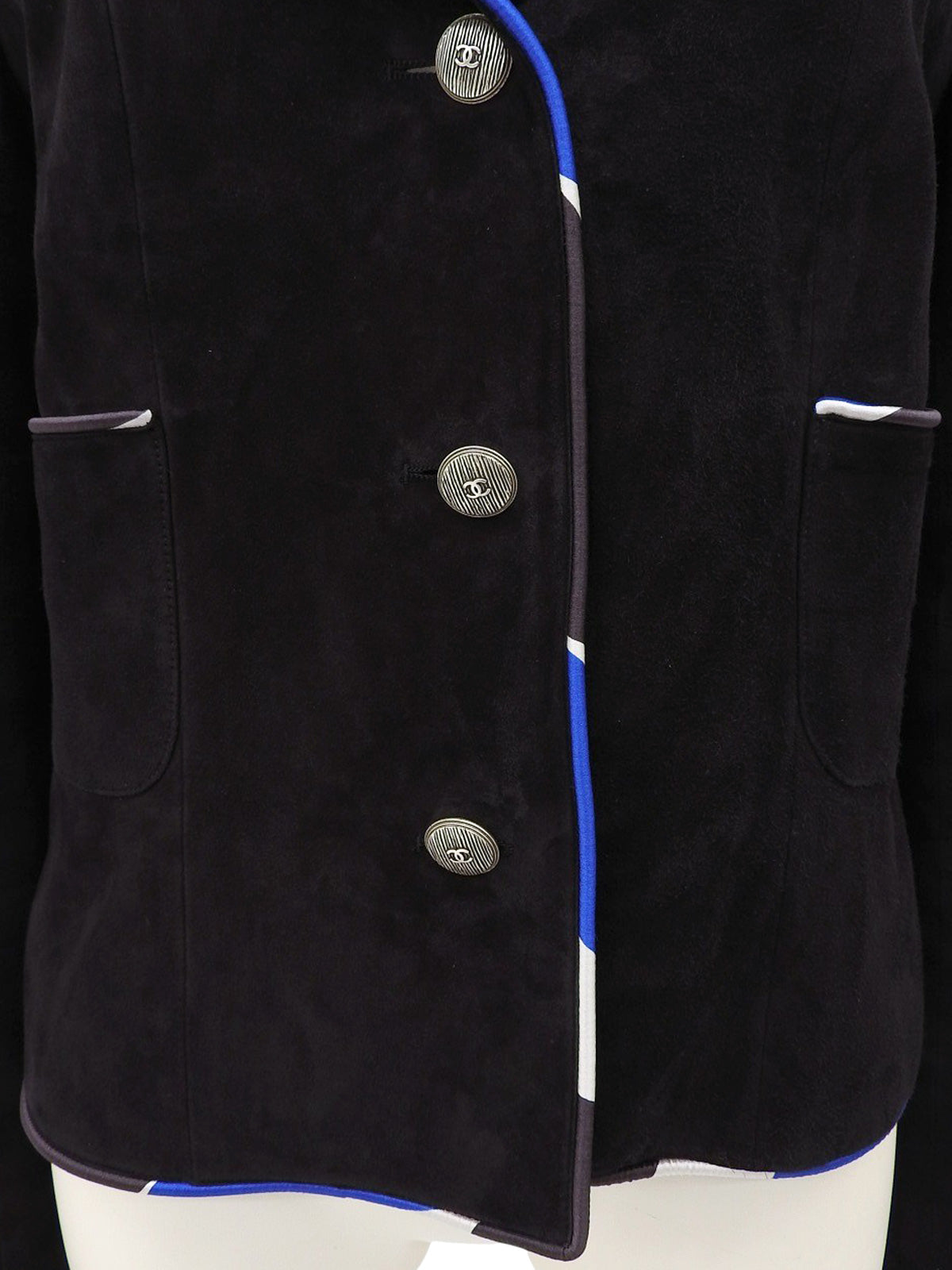 2005年製 スエードCCマークボタンジャケット ブラック