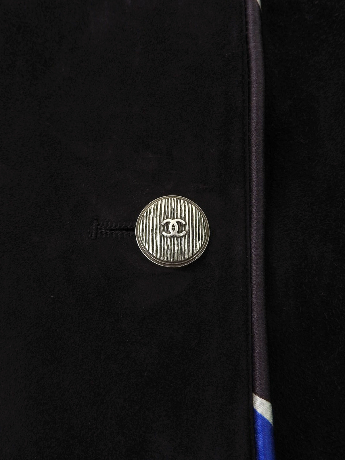 2005年製 スエードCCマークボタンジャケット ブラック