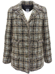 2005 Tweed CC Mark Button Jacket #40 Brown/Black/White