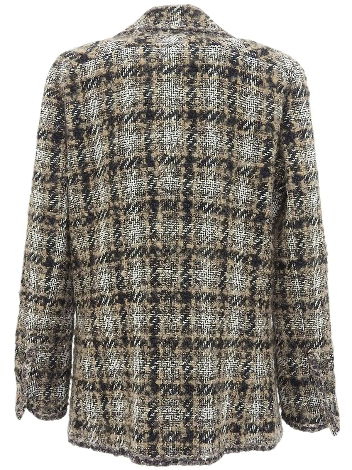 2005 Tweed CC Mark Button Jacket in Brown/Black/White