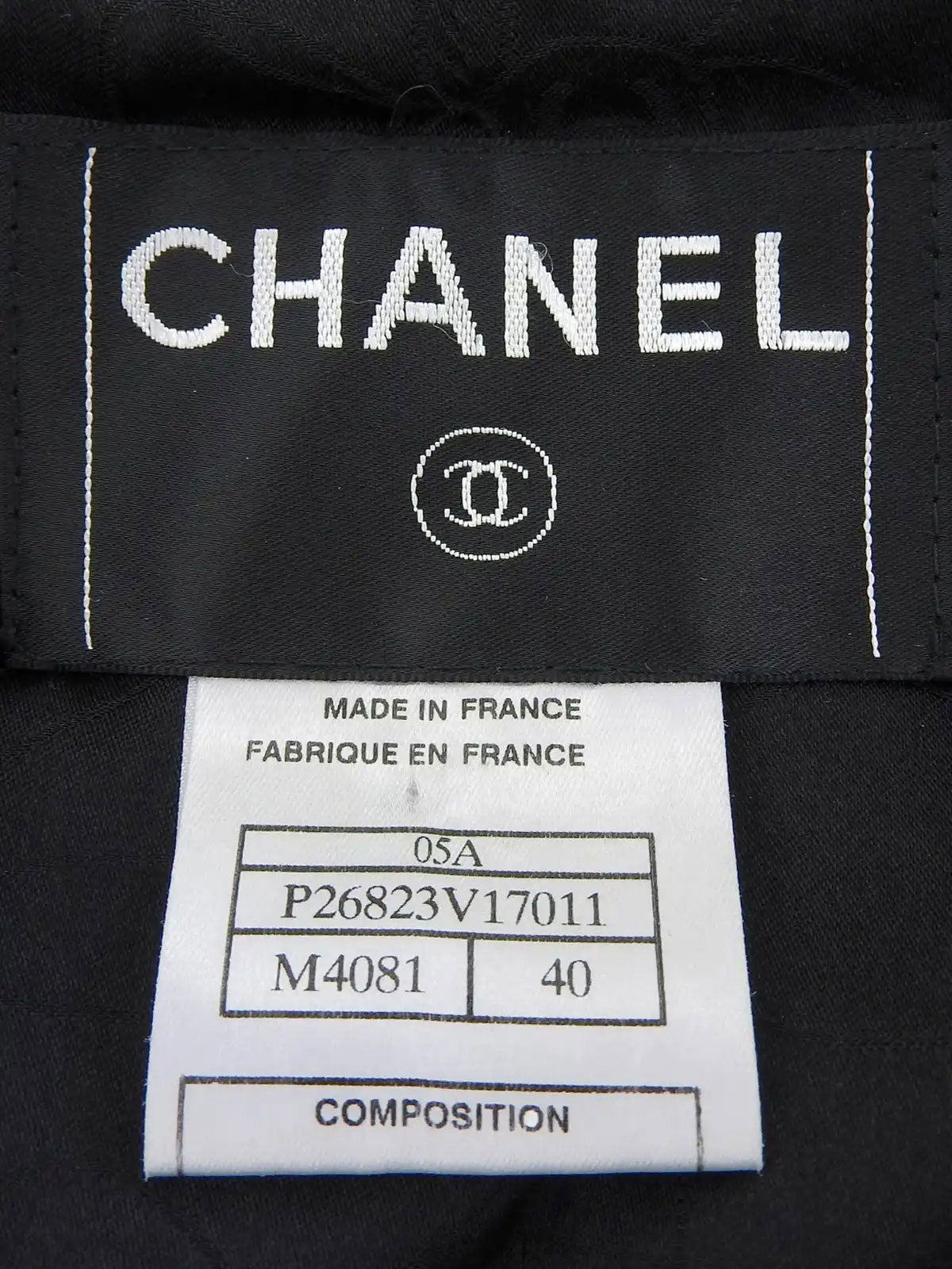 2005 Tweed CC Mark Button Jacket #40 Brown/Black/White