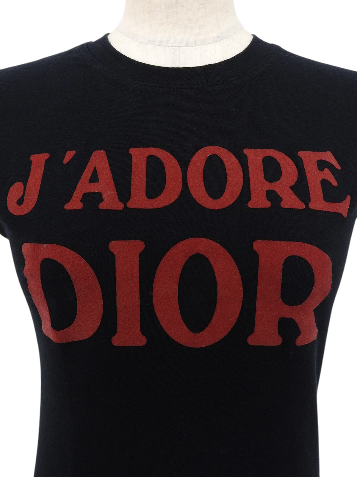 ロゴプリントノースリーブトップス ブラック