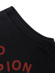 ロゴプリントノースリーブトップス ブラック