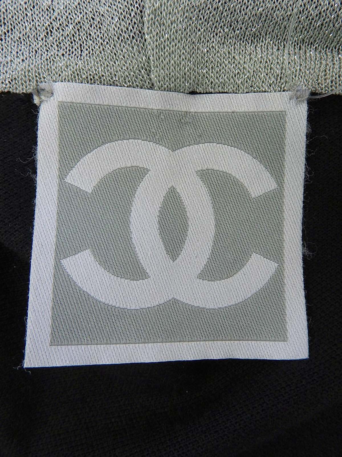 2006 Two-tone Square CC Mark Zip-Up Hoodie Black/Gray