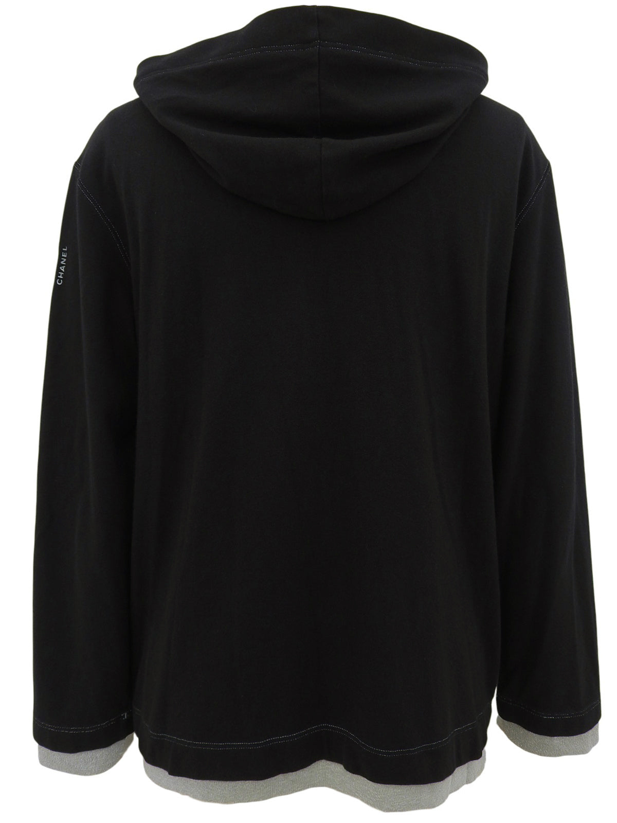 2006 Two-tone Square CC Mark Zip-Up Hoodie Black/Gray