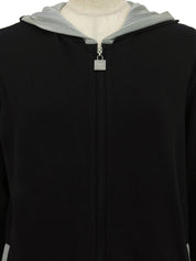 2006 Two-tone Square CC Mark Zip-Up Hoodie Black/Gray