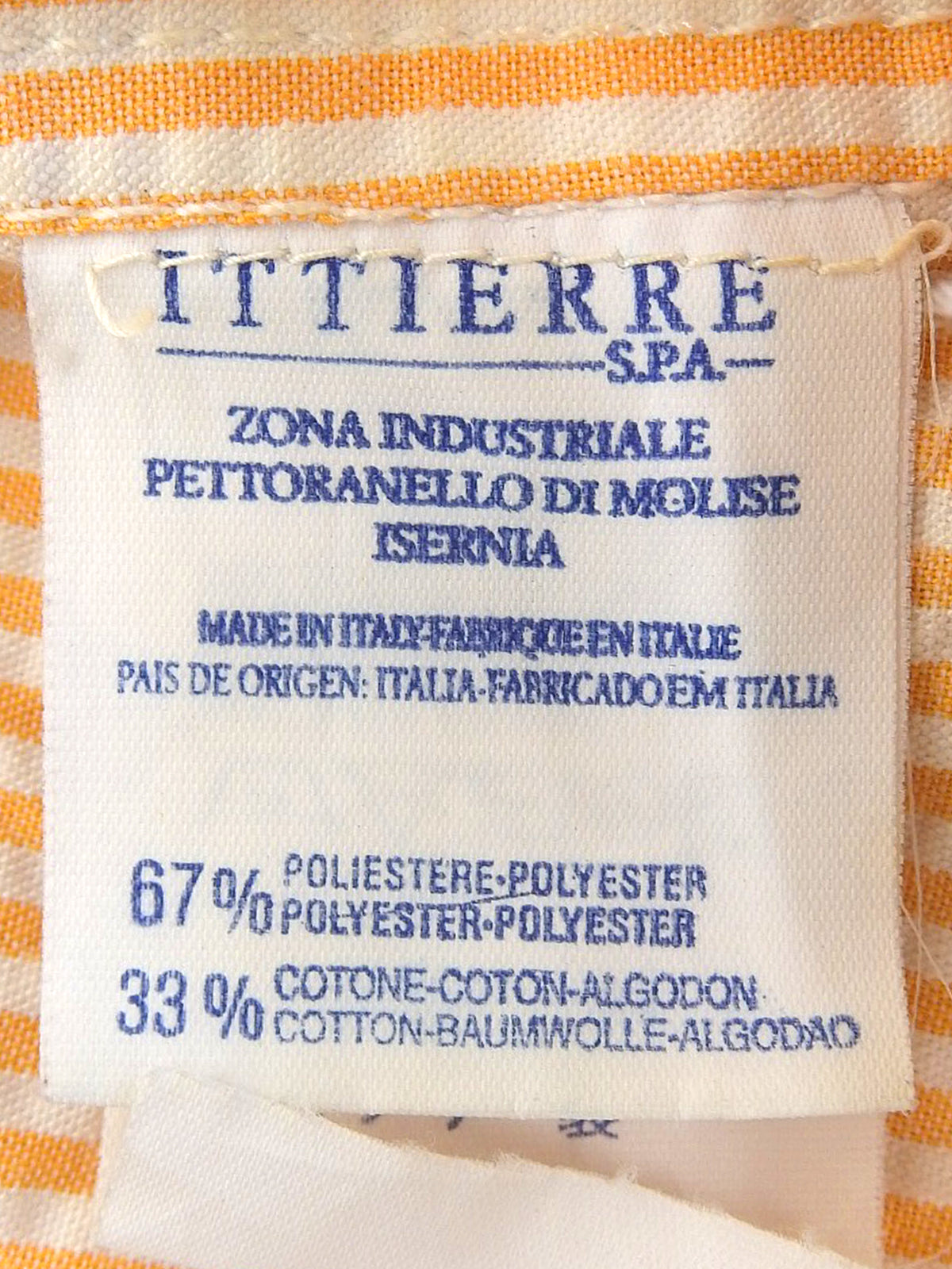 ストライプパターンメデューサボタンセットアップ オレンジ