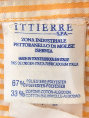 ストライプパターンメデューサボタンセットアップ オレンジ