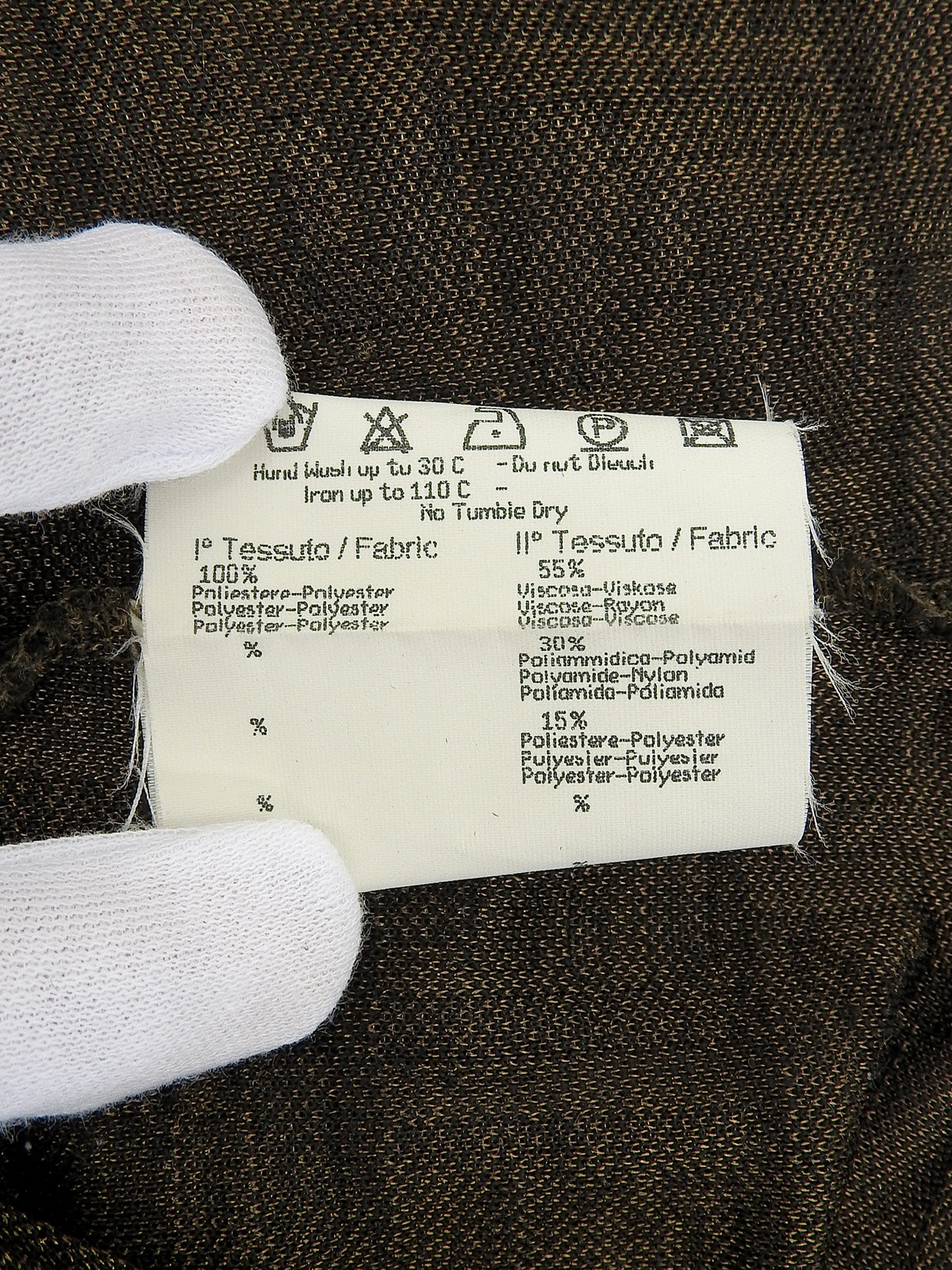 メッシュFFズッカパターンノースリーブトップス ブラウン