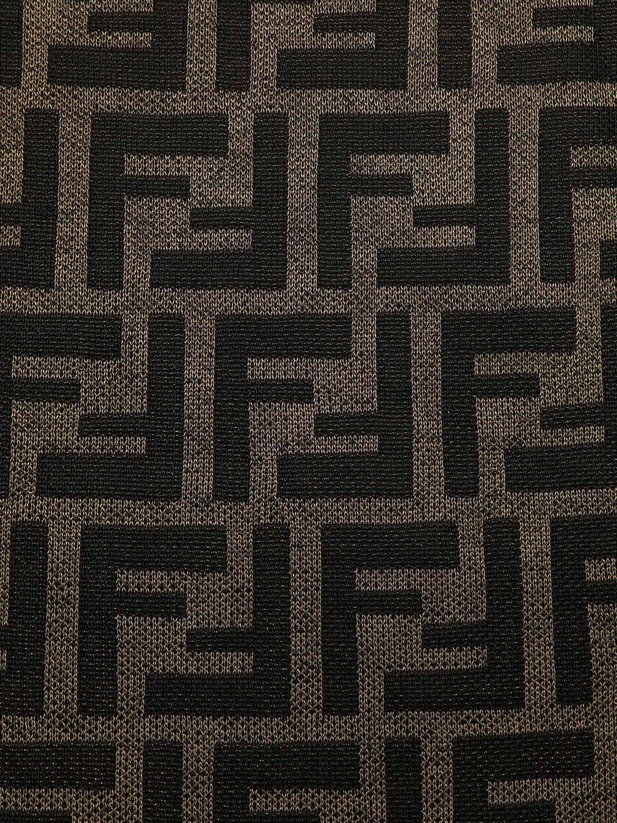 メッシュFFズッカパターンノースリーブトップス ブラウン