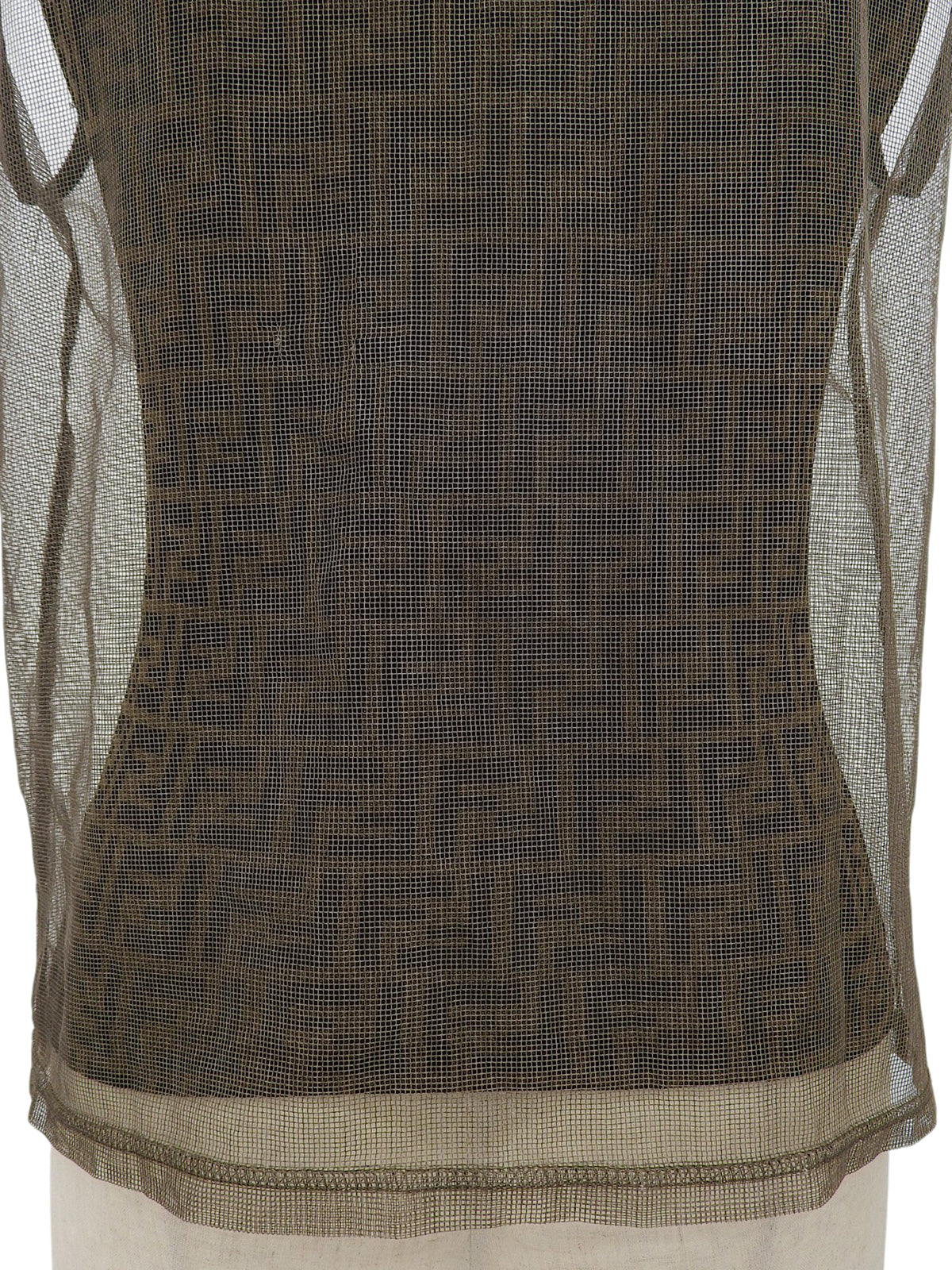 メッシュFFズッカパターンノースリーブトップス ブラウン