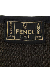 メッシュFFズッカパターンノースリーブトップス ブラウン