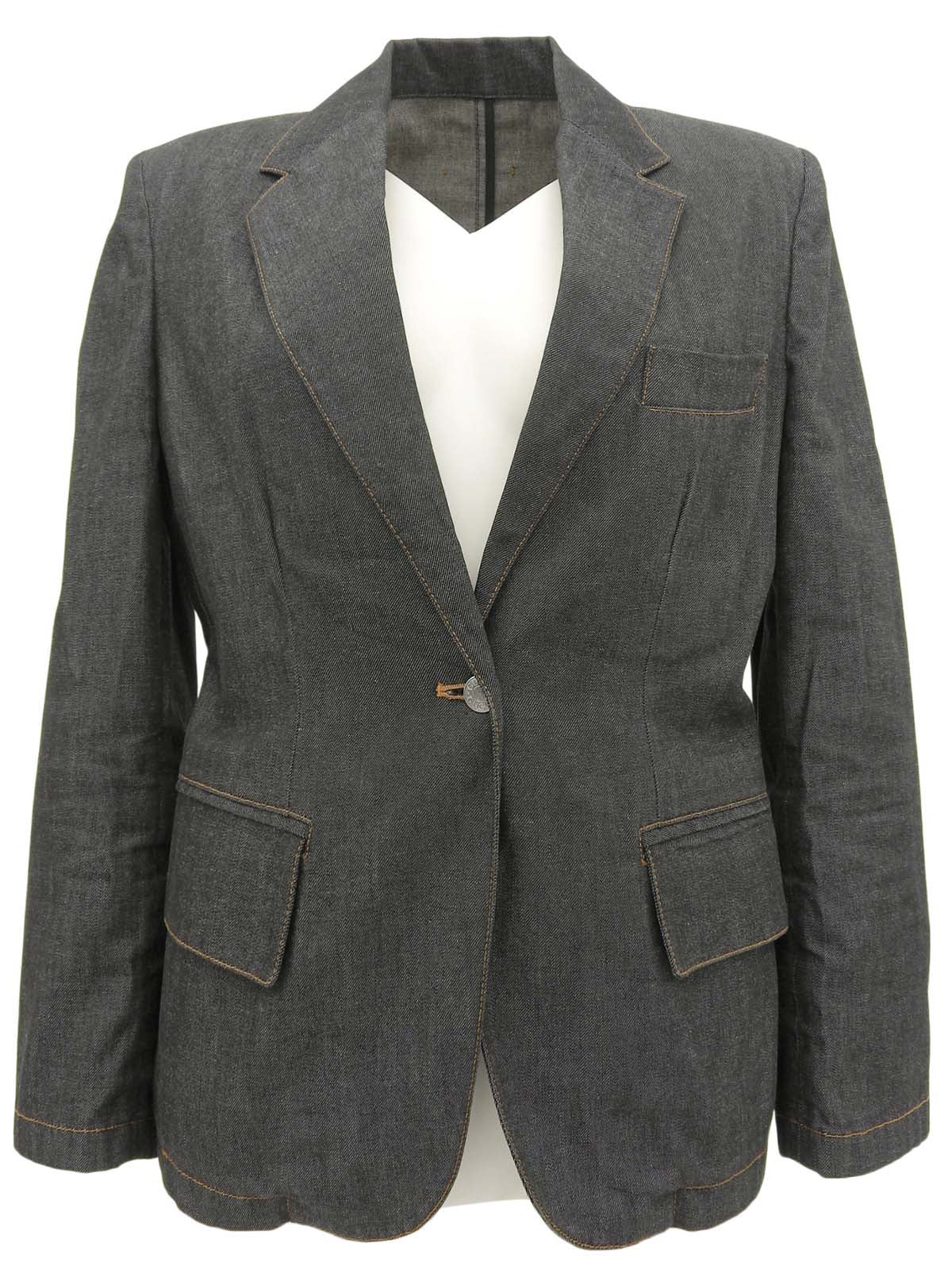 デニムロゴボタンジャケット ブラック