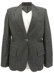 デニムロゴボタンジャケット ブラック