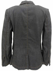 デニムロゴボタンジャケット ブラック