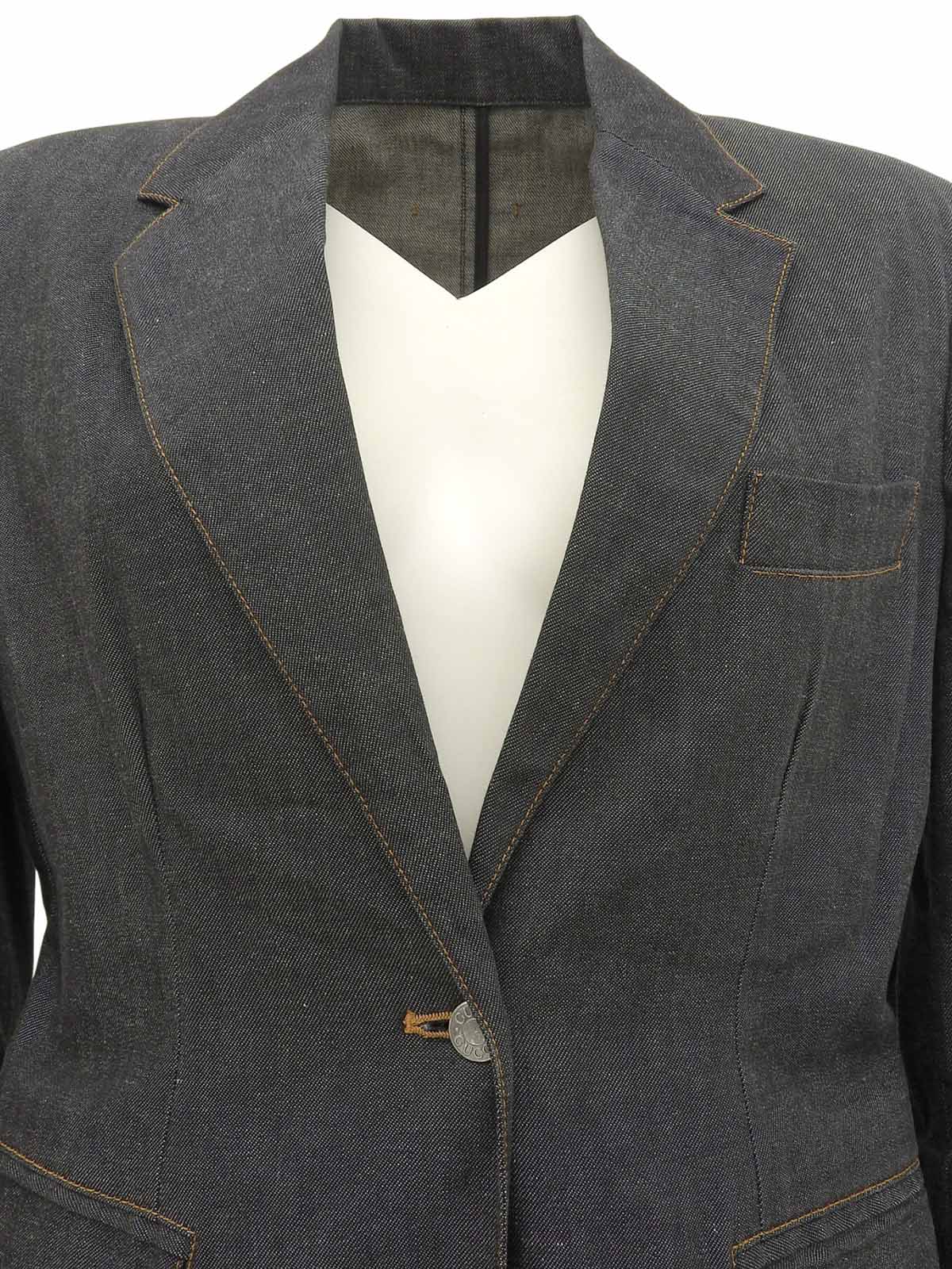 デニムロゴボタンジャケット ブラック