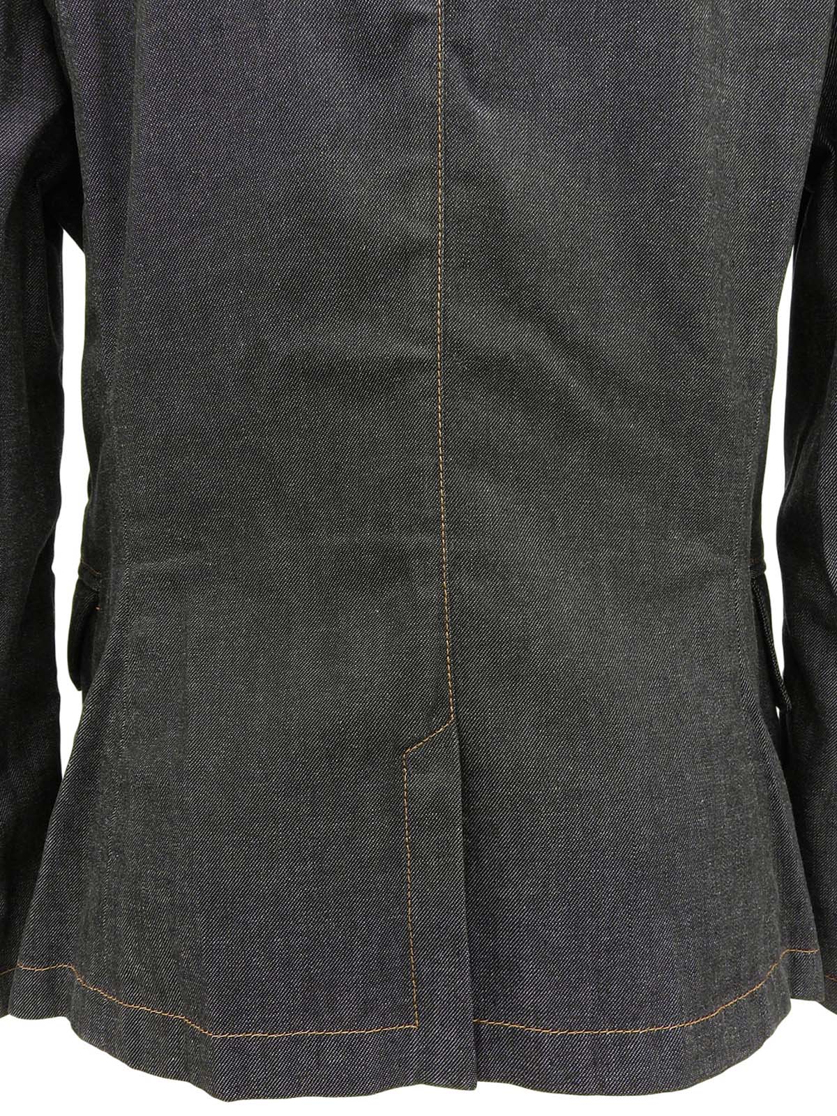 デニムロゴボタンジャケット ブラック