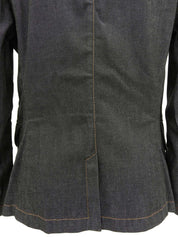 デニムロゴボタンジャケット ブラック