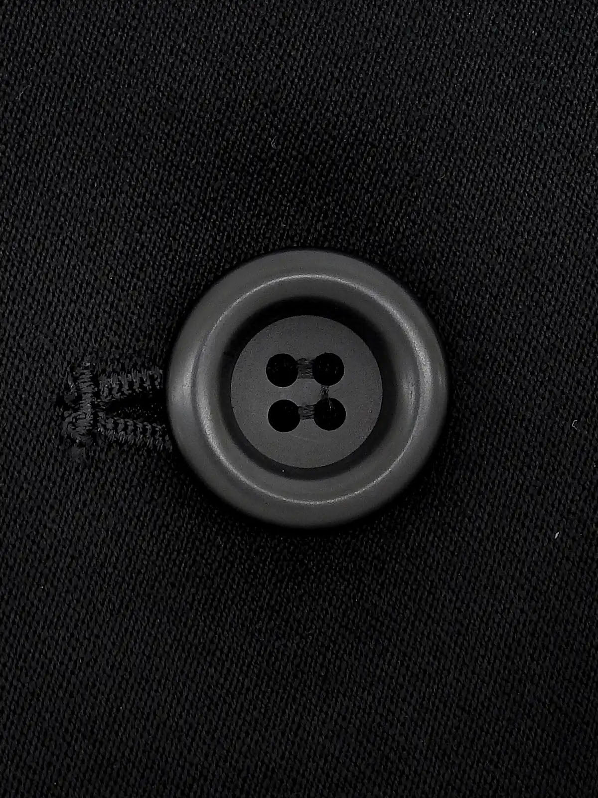 Wool design collarless jacket in black