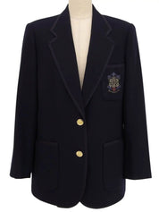 Navy Logo Emblem Embroidered Jacket