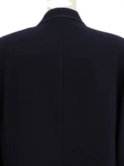 Navy Logo Emblem Embroidered Jacket