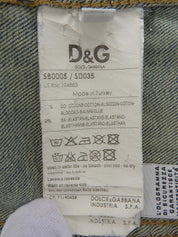 Denim logo button jacket #M Blue