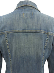 Denim logo button jacket in blue