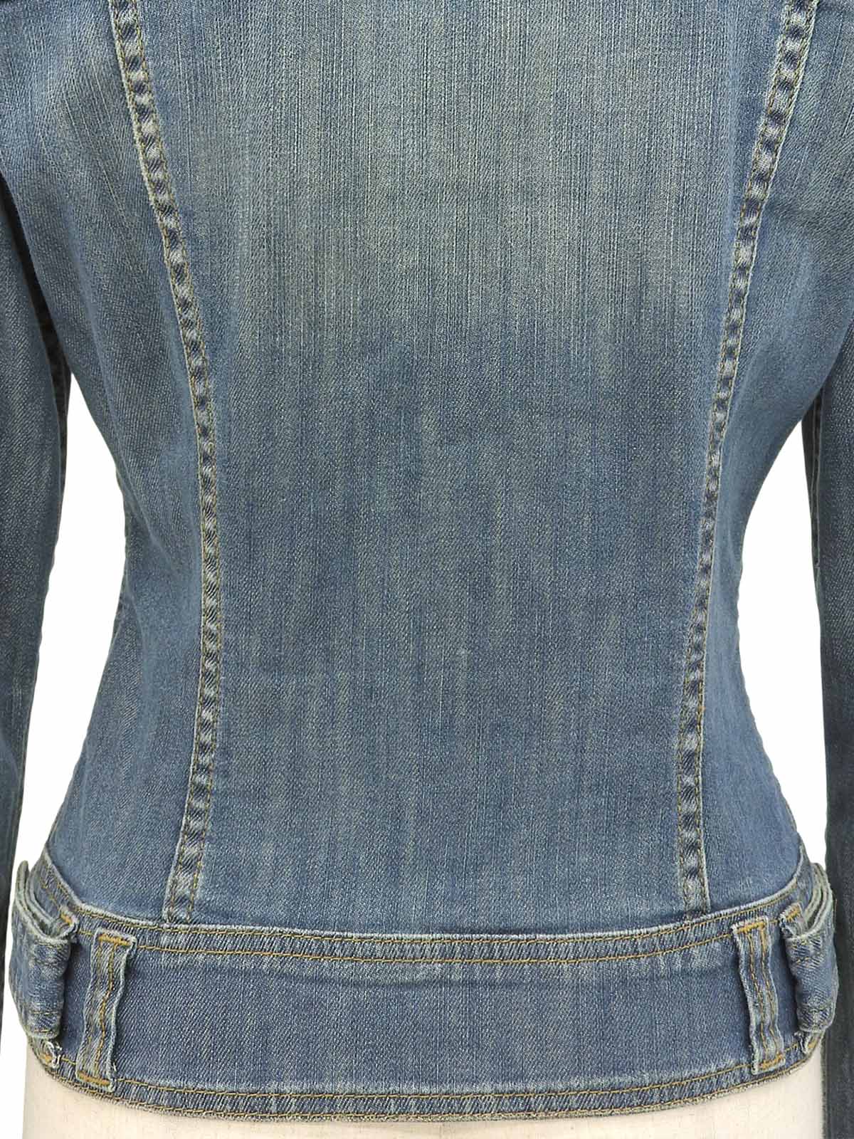 Denim logo button jacket in blue