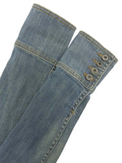 デニムロゴボタンジャケット ブルー