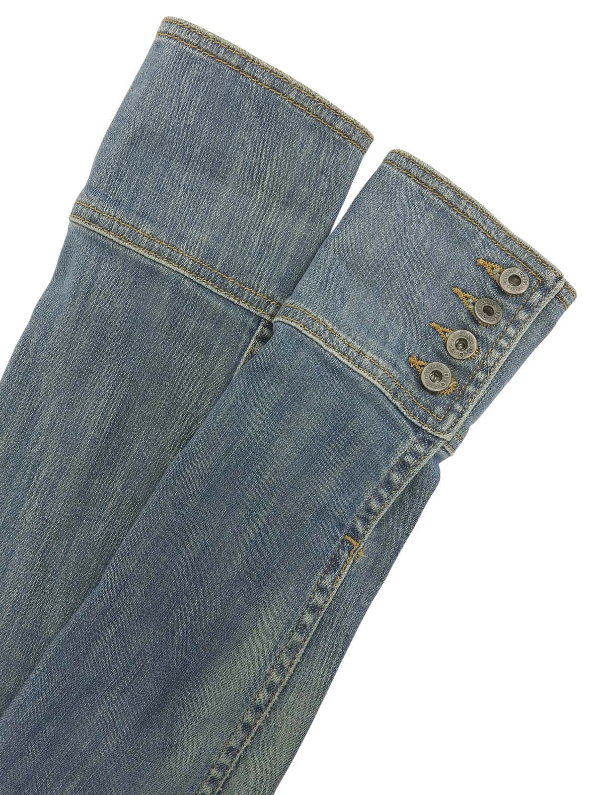 Denim logo button jacket in blue