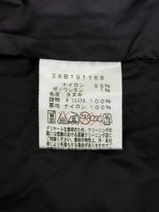 Nylon fur hooded 2-way coat in black