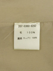 Beige wool collarless jacket