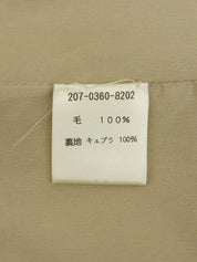 Beige wool collarless jacket