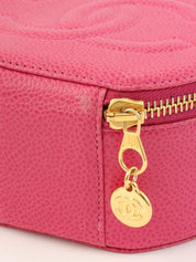 1995年製 キャビアスキンCCマークステッチジュエリーボックス ピンク