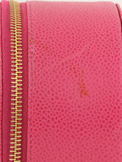 1995年製 キャビアスキンCCマークステッチジュエリーボックス ピンク