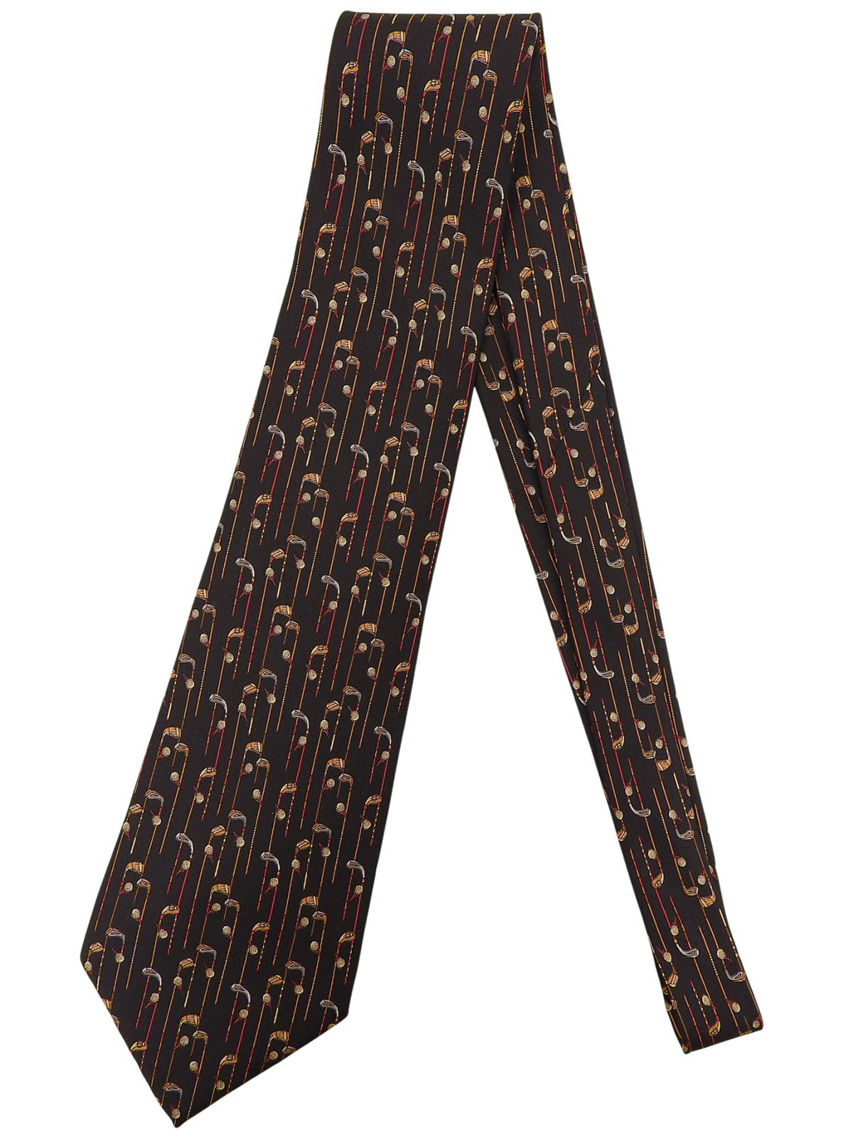 Golf Putter Pattern Tie Black/Multi
