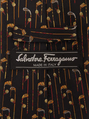 ゴルフパターパターンネクタイ ブラック/マルチ