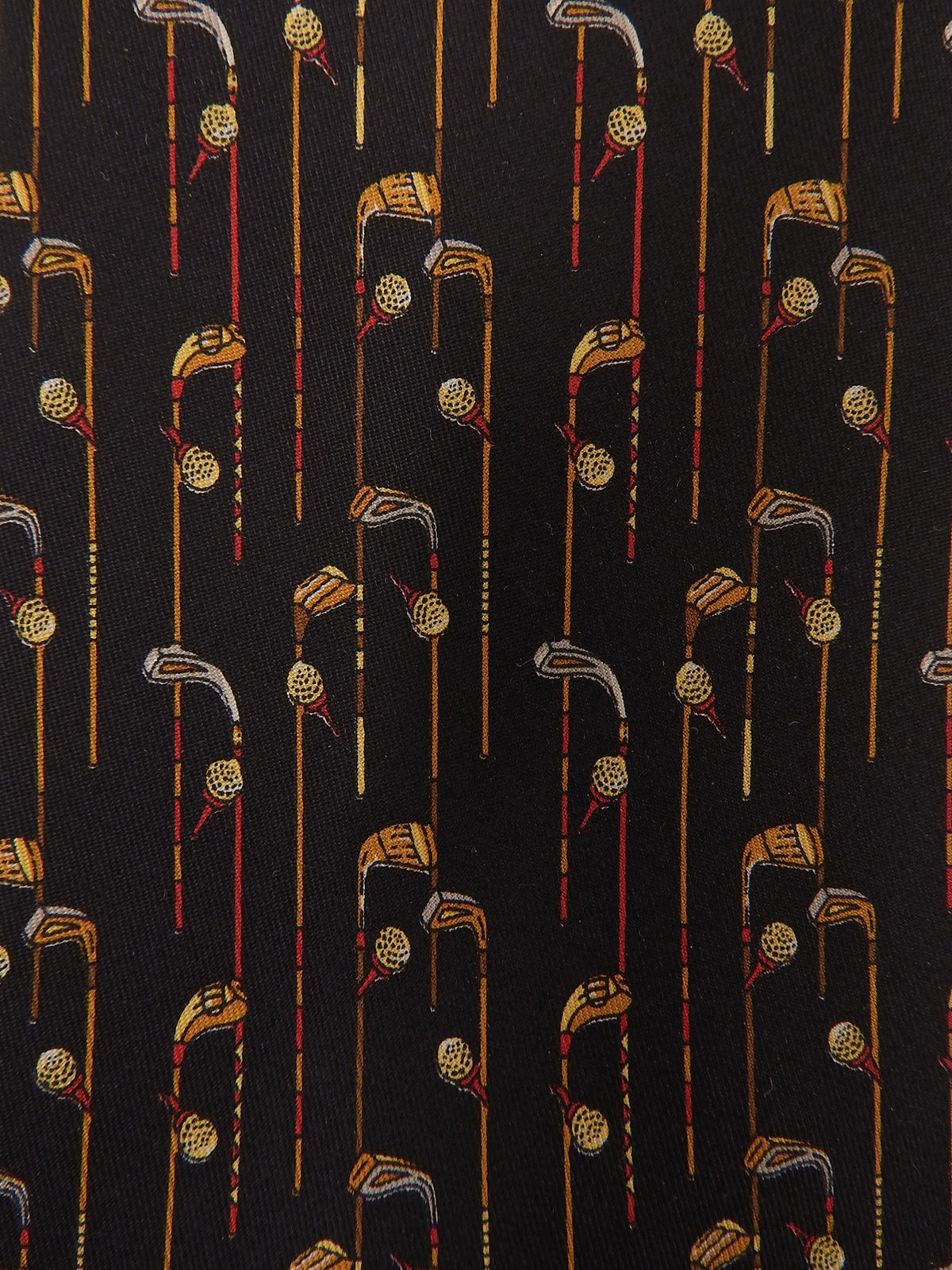 Golf Putter Pattern Tie Black/Multi